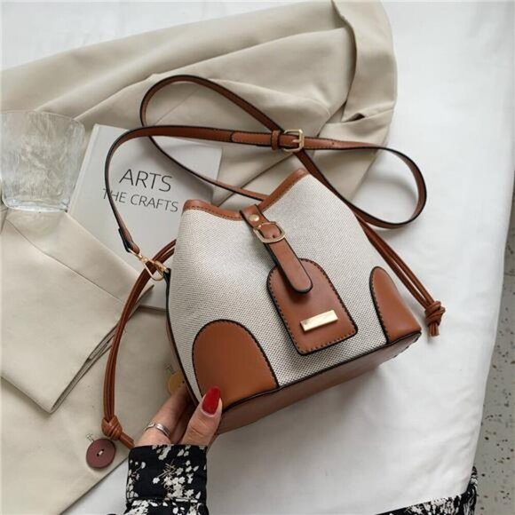 Straw Braided Adjustable Strap Crossbody Bag - Picture 12 of 14